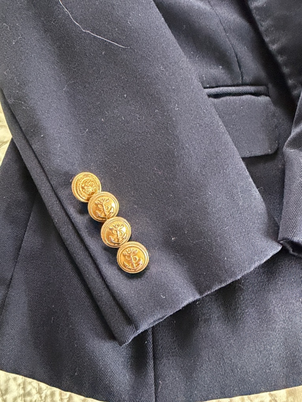 Crewcuts Navy Blazer with Gold Buttons - Picture 3 of 4